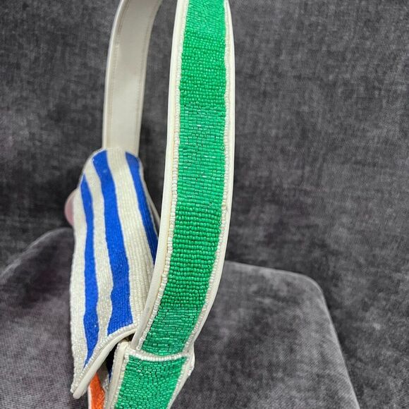 Staud Tommy Beaded Bag Multi Rugby Stripe - Picture 11 of 15